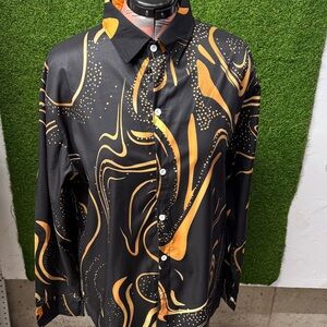 Stylish Black and Gold Men's Shirt